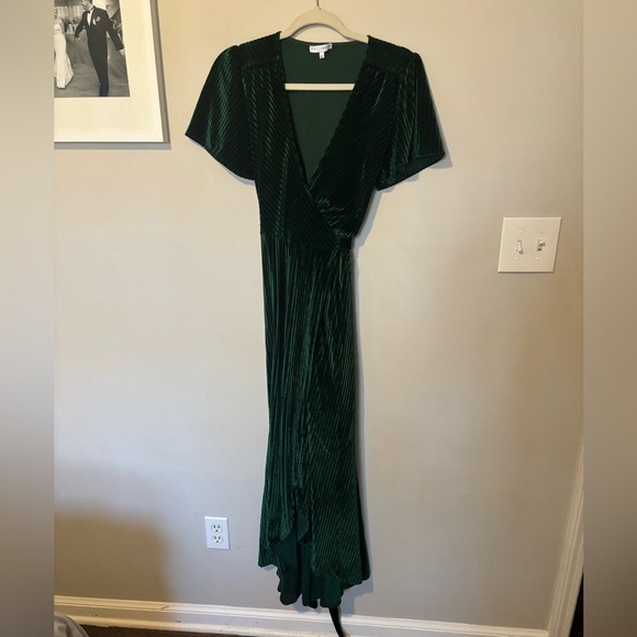 Baltic Born Size Small Green Maxi dress, Athena Pleated Maxi Dress - Picture 6 of 8